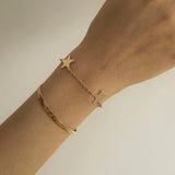 Snake Bone Star Set Bracelet: Stylish American and European Hot Jewelry