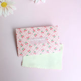 Small Floral Silver Cloth 7*10cm Deerskin Velvet Jewelry Polishing Tool