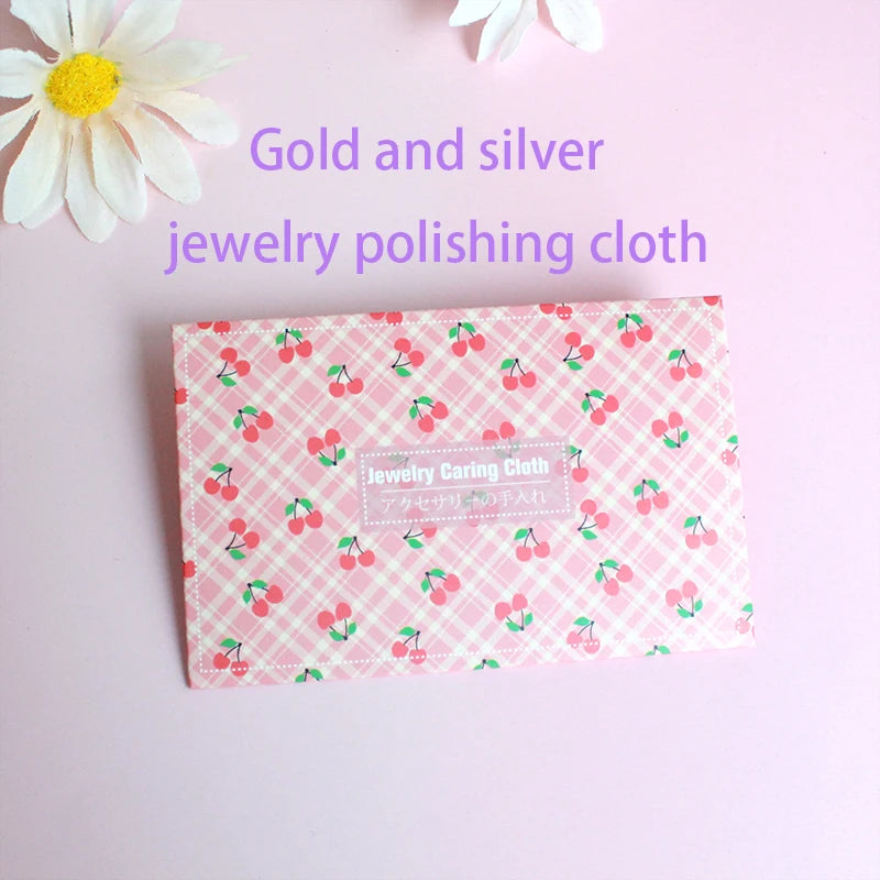Small Floral Silver Cloth 7*10cm Deerskin Velvet Jewelry Polishing Tool