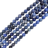 Natural Dumortierite Smooth Loose Round Sodalite Stone Beads