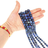 Natural Dumortierite Smooth Loose Round Sodalite Stone Beads