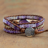 Amethyst Bracelet-Natural Purple Gemstones Bracelet