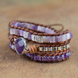 Amethyst Bracelet-Natural Purple Gemstones Bracelet