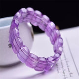 Amethyst Hand Row Women's Bracelet Natural Healing Crystal