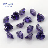 Amethyst CZ Heart Shape Stone Loose For DIY Jewelry Making