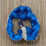 Amethyst Necklace Pendant Irregular Charm DIY Jewelry Making Gift 1pcs