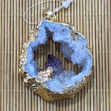 Amethyst Necklace Pendant Irregular Charm DIY Jewelry Making Gift 1pcs