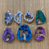 Amethyst Necklace Pendant Irregular Charm DIY Jewelry Making Gift 1pcs