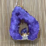 Amethyst Necklace Pendant Irregular Charm DIY Jewelry Making Gift 1pcs