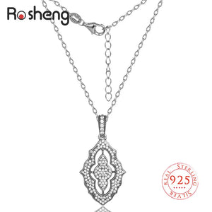 Amethyst S925 Necklace with Zircon Pendant