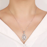 Amethyst S925 Necklace with Zircon Pendant