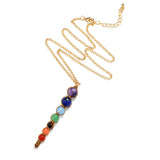 Amethyst Tiger Eye Pendulum Necklace Handknit Rope Wrap Pendant