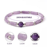 Amethyst Wristband Bangle Stress Relief Crystal Yoga Jewelry for Women
