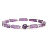 Amethyst Wristband Bangle Stress Relief Crystal Yoga Jewelry