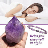 Amethyst Wristband Bangle Stress Relief Crystal Yoga Jewelry for Women