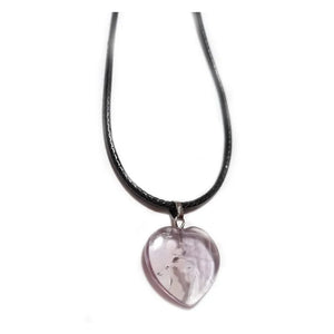 Amethyst Heart Pendant 2cm Necklace with Drawstring