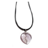 Amethyst Heart Pendant 2cm Necklace with Drawstring