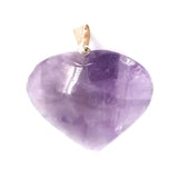 Amethyst Heart Pendant Necklace Brazil Extra Gem Stone Amethyst Peace