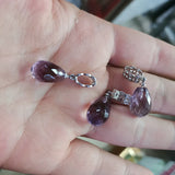 Amethyst Pendant Drop-Shaped Women's Silver Jewelry