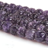 Carved Flower Round Loose Beads for DIY Jewelry Making