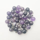 Amethysts 14MM Round Pendant Necklace for Jewelry Making 50PCS