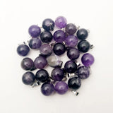 Amethysts 14MM Round Pendant Necklace for Jewelry Making 50PCS