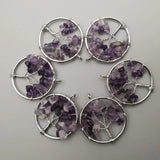Amethysts Tree of Life Necklace Pendant Chakra Reiki Healing Stone
