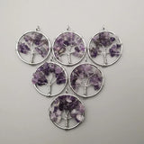 Amethysts Tree of Life Necklace Pendant Chakra Reiki Healing Stone