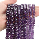 Amethysts Natural Stone Beads Round Loose Spacer Beads 6/8/10MM