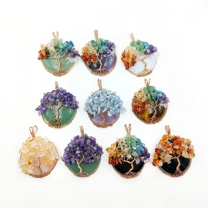 Tree Of Life Pendant Amethyst February Birthstone Necklace