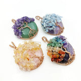 Tree Of Life Pendant Amethyst February Birthstone Necklace