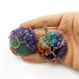 Tree Of Life Pendant Amethyst February Birthstone Necklace