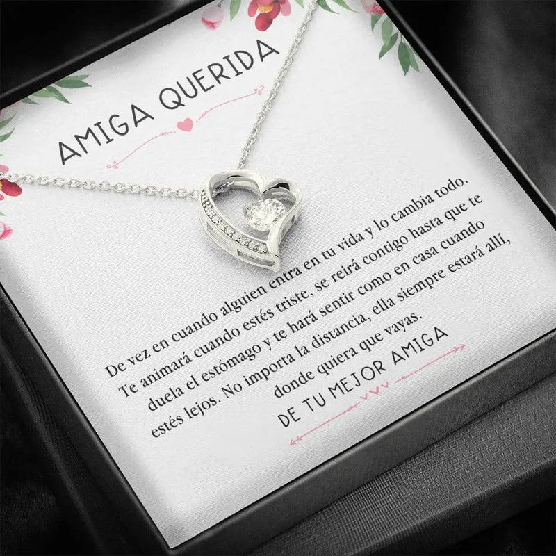 Love Pendant Heart Necklace CZ For Women