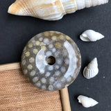 Ammonites Chrysanthemum Stone Donut Beads Natural Gemstone Diy Loose Bead