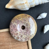 Ammonites Chrysanthemum Stone Donut Beads Natural Gemstone Diy Loose Bead