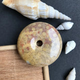 Ammonites Chrysanthemum Stone Donut Beads Natural Gemstone Diy Loose Bead
