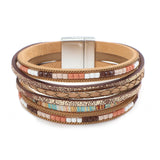 Bohemia Long Leather Bracelets Beads Wrap Bracelet Boho Wristband