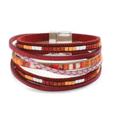 Bohemia Long Leather Bracelets Beads Wrap Bracelet Boho Wristband