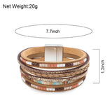Bohemia Long Leather Bracelets Beads Wrap Bracelet Boho Wristband