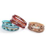 Bohemia Long Leather Bracelets Beads Wrap Bracelet Boho Wristband
