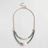Boho Pearls Leather Rope Pendant Necklaces