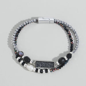 Bohemian Resin Charm Bracelet with Colorful Crystals for Women