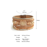 Boho Crystal Resin Stone Beads Wrap Bracelet for Women