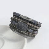 Boho Crystal Resin Stone Beads Wrap Bracelet for Women
