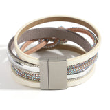 Double-layer Knotted Leather Bracelet for Women Boho Wrap Bracelet