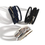 Double-layer Knotted Leather Bracelet for Women Boho Wrap Bracelet