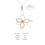 Floral Long Chain Necklace Hollow Flower Butterfly Beads Collar Jewelry