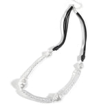 Geometric Pearls Pendant Necklace Leather Choker Winter Jewelry