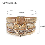 Leather Wrap Bracelet Multilayer Charm Bracelets Women Gift