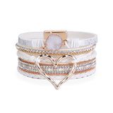 Leather Wrap Bracelet Multilayer Charm Bracelets Women Gift